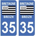 35 Ille et Vilaine sticker plate