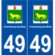 49 Chanteloup-les-Bois logo autocollant plaque stickers ville