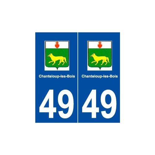 49 Chanteloup-les-Bois logo autocollant plaque stickers ville