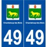 49 Chanteloup-les-Bois logo autocollant plaque stickers ville