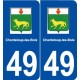 49 Chanteloup-les-Bois logo autocollant plaque stickers ville