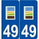 49 Charcé-Saint-Ellier-sur-Aubance logo autocollant plaque stickers ville