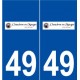 49 Chaudron-en-Mauges logo autocollant plaque stickers ville