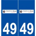 49 Chaudron-en-Mauges logo autocollant plaque stickers ville