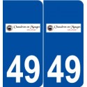 49 Chaudron-en-Mauges logo autocollant plaque stickers ville