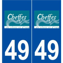 49 Cheffes logo autocollant plaque stickers ville