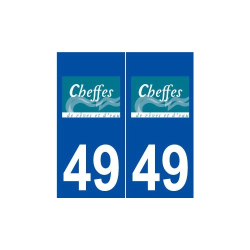 49 Cheffes logo autocollant plaque stickers ville