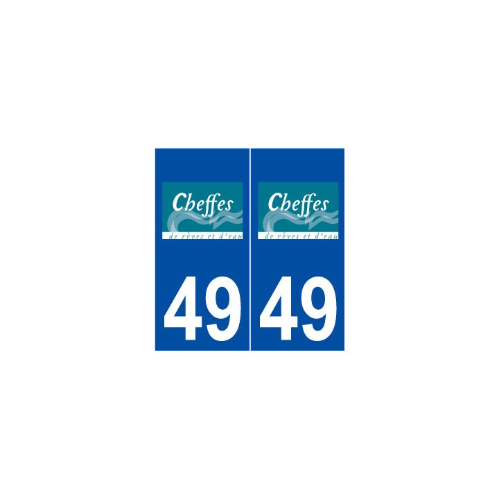 49 Cheffes logo autocollant plaque stickers ville
