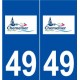 49 Chemellier logo autocollant plaque stickers ville