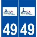 49 Chemellier logo autocollant plaque stickers ville