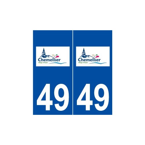 49 Chemellier logo autocollant plaque stickers ville