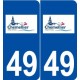 49 Chemellier logo autocollant plaque stickers ville
