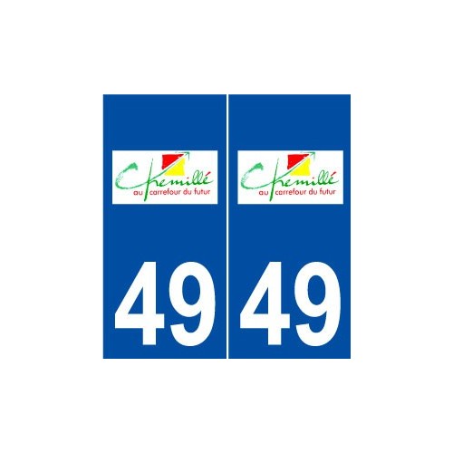 49 Chemillé logo autocollant plaque stickers ville