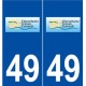 49 Chênehutte-Trèves-Cunault logo autocollant plaque stickers ville