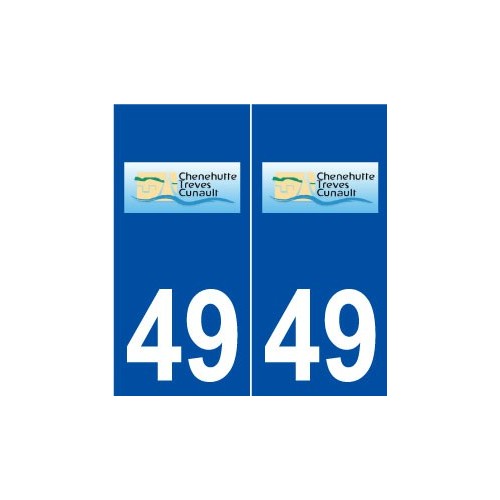 49 Chênehutte-Trèves-Cunault logo autocollant plaque stickers ville