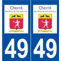 49 Cherré logo autocollant plaque stickers ville