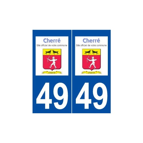 49 Cherré logo autocollant plaque stickers ville