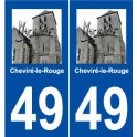 49 Cheviré-le-Rouge logo autocollant plaque stickers ville