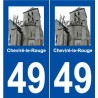 49 Cheviré-le-Rouge logo autocollant plaque stickers ville