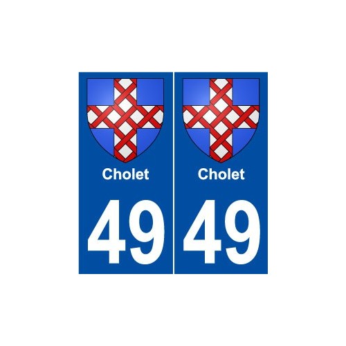 49 Cholet blason autocollant plaque stickers ville
