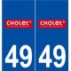 49 Cholet logo autocollant plaque stickers ville