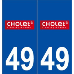 49 Cholet logo autocollant plaque stickers ville