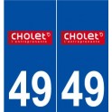 49 Cholet logo autocollant plaque stickers ville