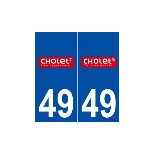 49 Cholet logo autocollant plaque stickers ville