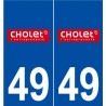49 Cholet logo autocollant plaque stickers ville