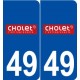 49 Cholet logo autocollant plaque stickers ville