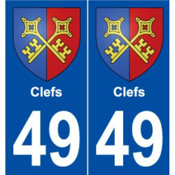 49 Clefs blason autocollant plaque stickers ville
