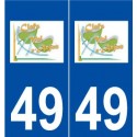 49 Clefs logo autocollant plaque stickers ville