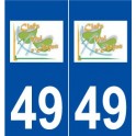 49 Clefs logo autocollant plaque stickers ville