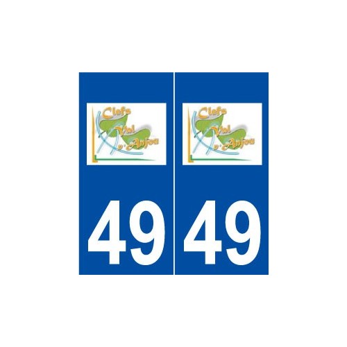 49 Clefs logo autocollant plaque stickers ville