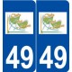 49 Clefs logo autocollant plaque stickers ville