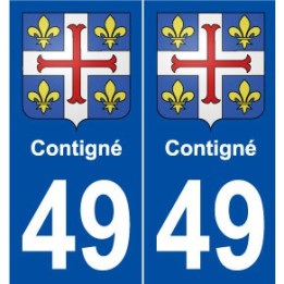 49 Contigné blason autocollant plaque stickers ville