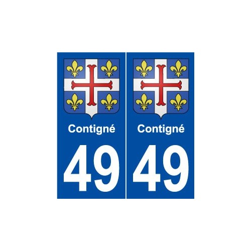 49 Contigné blason autocollant plaque stickers ville