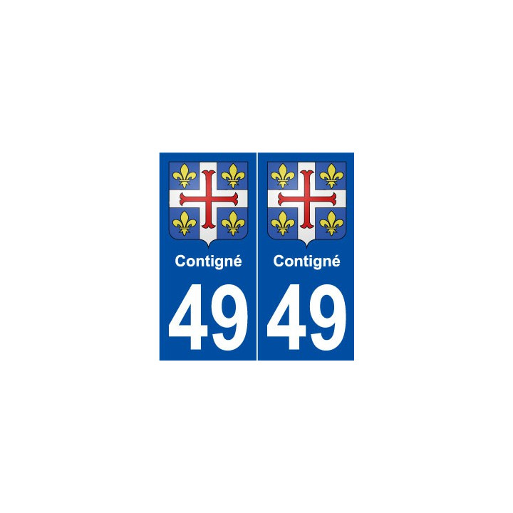 49 Contigné blason autocollant plaque stickers ville