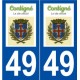 49 Contigné logo autocollant plaque stickers ville
