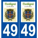 49 Contigné logo autocollant plaque stickers ville