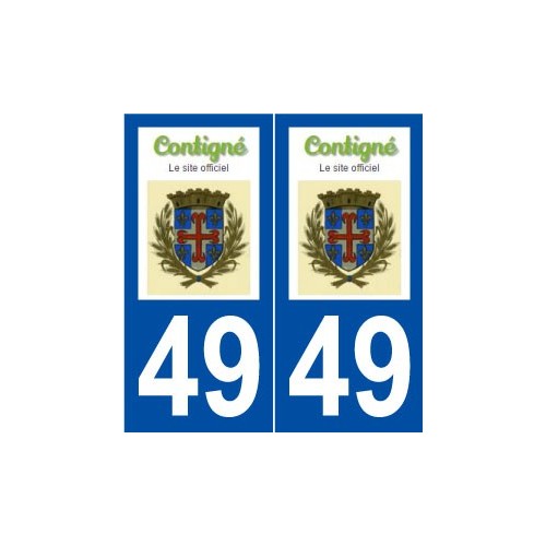 49 Contigné logo autocollant plaque stickers ville