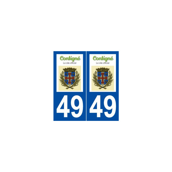 49 Contigné logo autocollant plaque stickers ville