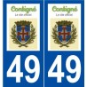 49 Contigné logo autocollant plaque stickers ville