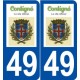 49 Contigné logo autocollant plaque stickers ville