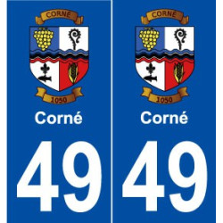 49 Corné blason autocollant plaque stickers ville