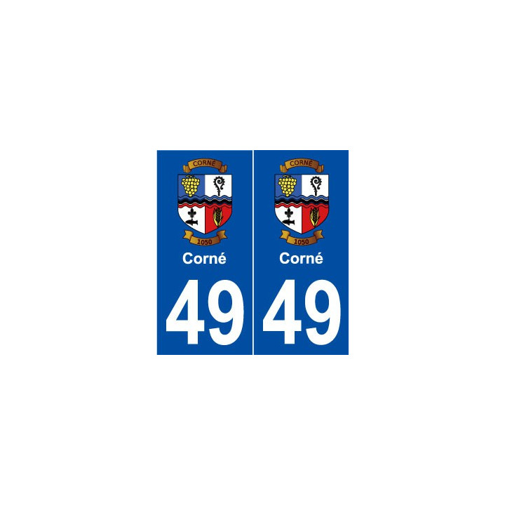 49 Corné blason autocollant plaque stickers ville