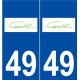 49 Corné logo autocollant plaque stickers ville