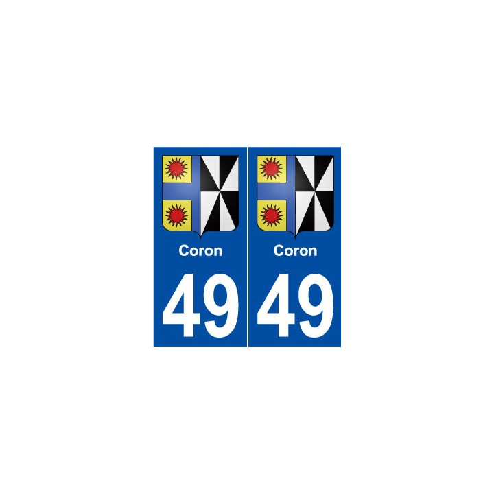 49 Coron blason autocollant plaque stickers ville