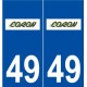 49 Coron logo autocollant plaque stickers ville