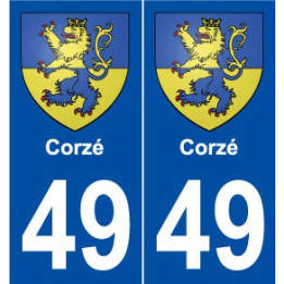49 Corzé blason autocollant plaque stickers ville